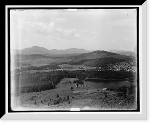 Historic Framed Print, Saranac Lake from Baker Mountain, Adirondack Mountains - 2,  17-7/8" x 21-7/8"