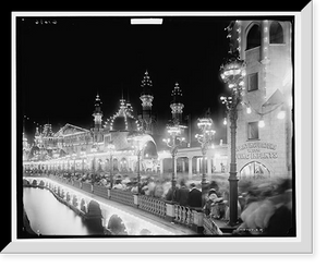 Historic Framed Print, Luna Park at night, Coney Island, N.Y.,  17-7/8" x 21-7/8"