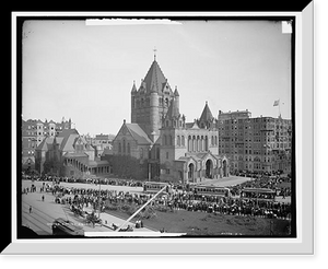 Historic Framed Print, Copley Square, Boston, Mass. - 2,  17-7/8" x 21-7/8"
