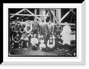 Historic Framed Print, Peary's crew from the "Roosevelt",  17-7/8" x 21-7/8"