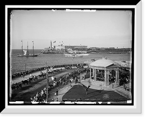 Historic Framed Print, Malecon and El Morro, Havana, Cuba,  17-7/8" x 21-7/8"