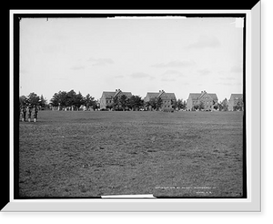 Historic Framed Print, U.S. Army barracks, Plattsburgh, N.Y.,  17-7/8" x 21-7/8"