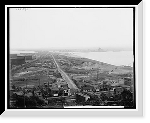 Historic Framed Print, Elevators and harbor, Duluth, Minn.,  17-7/8" x 21-7/8"