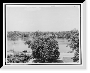 Historic Framed Print, Connecticut River and Springfield, Mass. - 3,  17-7/8" x 21-7/8"