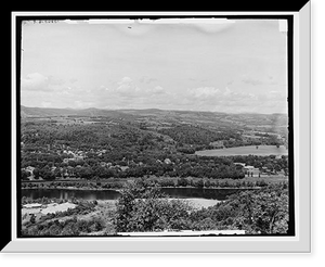 Historic Framed Print, Connecticut River and Brattleboro, Vt. from the east,  17-7/8" x 21-7/8"