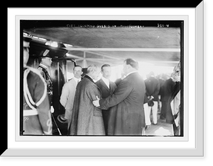 Historic Framed Print, Taft receiving guests aboard "Mayflower",  17-7/8" x 21-7/8"