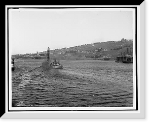 Historic Framed Print, Quincy Hill and smelters, Hancock, Mich. - 2,  17-7/8" x 21-7/8"