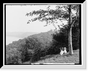 Historic Framed Print, Up the Ohio from Fort Thomas, Cincinnati, Ohio,  17-7/8" x 21-7/8"