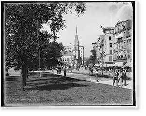 Vintage Landscape - Boston - Tremont and Park Sts