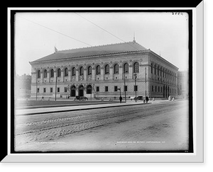 Historic Framed Print, Public Library, Boston,  17-7/8" x 21-7/8"