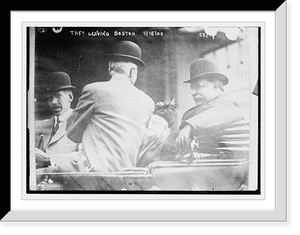 Historic Framed Print, Taft in carriage leaving Boston,  17-7/8" x 21-7/8"