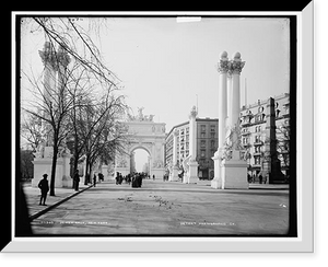 Historic Framed Print, Dewey Arch, New York - 3,  17-7/8" x 21-7/8"