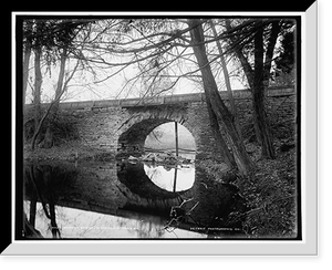 Historic Framed Print, Farnum Bridge, Richfield Springs, N.Y.,  17-7/8" x 21-7/8"