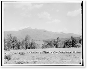 Vintage Building Photo - White Mountains - Chocorua Mountain and lake
