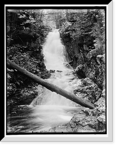 Historic Framed Print, Pearl cascade, Crawford Notch, White Mountains,  17-7/8" x 21-7/8"