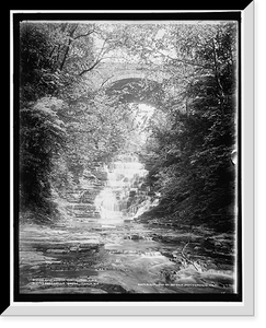 Historic Framed Print, Cascadilla Gorge [i.e. Taughannock Falls], Ithaca, N.Y.,  17-7/8" x 21-7/8"