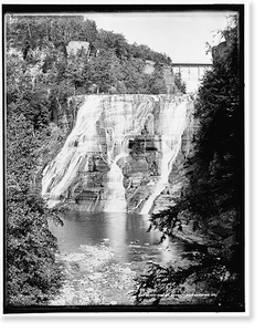 Historic Landscape - Ithaca Falls - Vintage Home Decor Print