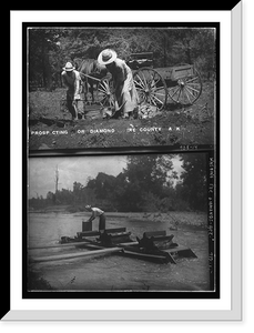 Historic Framed Print, Washing for diamonds, Arkansas,  17-7/8" x 21-7/8"