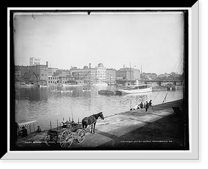 Historic Framed Print, Across the river, Oswego, N.Y.,  17-7/8" x 21-7/8"