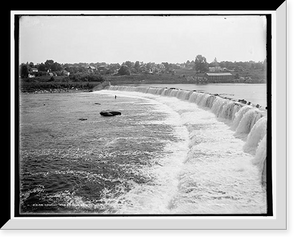 Historic Framed Print, Oswego, dam at Oswego, N.Y.,  17-7/8" x 21-7/8"