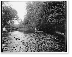 Historic Photo Print - Fishing on the Genegantslet, Smithville Flats