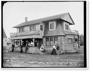 Historic Photo Print - Cottage of J.C. Cabanne, Pointe aux Barques