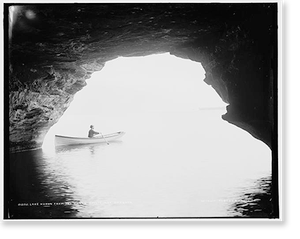 Historic Landscape - Lake Huron from the caves, Pointe aux Barques