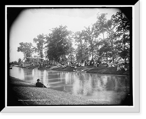 Historic Framed Print, Concert day, Belle Isle Park, Detroit,  17-7/8" x 21-7/8"