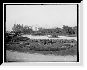 Historic Framed Print, The Park at Pullman, Ill's.,  17-7/8" x 21-7/8"