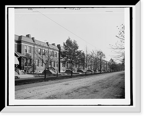 Historic Framed Print, [Workmen's houses, Pullman, Ill's.],  17-7/8" x 21-7/8"