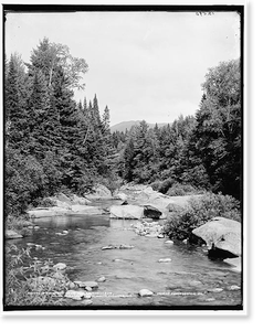 Vintage Industrial - White Mountains - Mt. Monroe from the Ammonoosuc