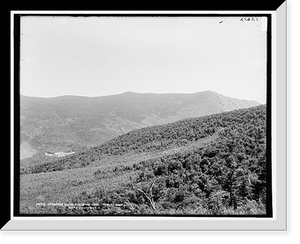 Historic Framed Print, Crawford House and Saco Lake from Mt. Echo, White Mountains,  17-7/8" x 21-7/8"