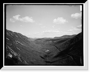 Historic Framed Print, Crawford Notch from Mt. Willard, White Mountains,  17-7/8" x 21-7/8"