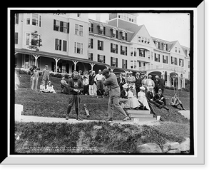 Historic Framed Print, Final round for Stickney Cup, Graham driving, Mount Pleasant golf links, White Mountains,  17-7/8" x 21-7/8"