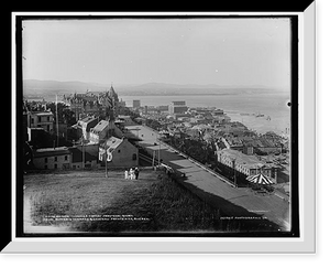 Historic Framed Print, Dufferin Terrace & Chateau Frontenac, Quebec,  17-7/8" x 21-7/8"