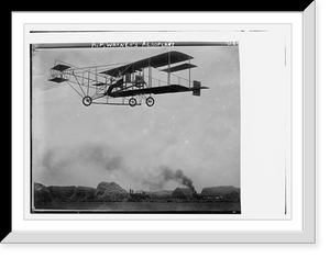 Historic Framed Print, R.P. Warner's aeroplane, in flight,  17-7/8" x 21-7/8"