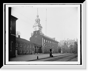 Historic Framed Print, Independence Hall from N.E., Philadelphia, Pa.,  17-7/8" x 21-7/8"