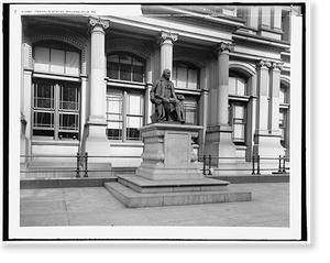 Historic Photo Print - Philadelphia, Pennsylvania - Franklin Statue