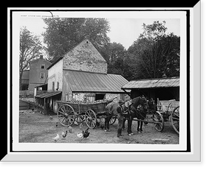 Historic Framed Print, A Farm yard, Germantown, Pa.,  17-7/8" x 21-7/8"