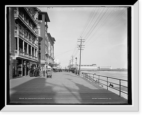Historic Framed Print, Boardwalk, Atlantic City, N.J.,  17-7/8" x 21-7/8"