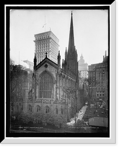 Historic Framed Print, Trinity Church, New York,  17-7/8" x 21-7/8"