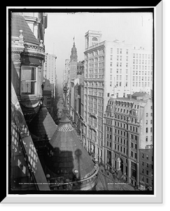 Historic Framed Print, Broadway from the Washington Blg., New York,  17-7/8" x 21-7/8"