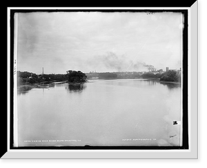 Historic Framed Print, View on Rock River below Rockford, Ill.,  17-7/8" x 21-7/8"