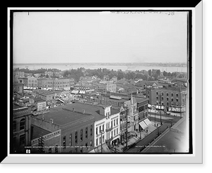 Historic Framed Print, General view east from Post Office, Port Huron, Mich. - 3,  17-7/8" x 21-7/8"