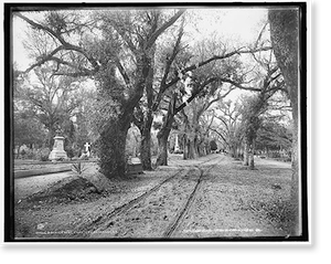 Vintage Americana Print - Savannah, Georgia - Bonaventure Cemetery (1)