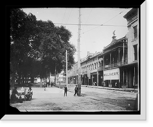 Historic Framed Print, Dauphin St., Mobile, Ala.,  17-7/8" x 21-7/8"