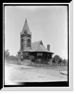 Historic Framed Print, Fisk Memorial Chapel, Fisk University, Nashville, Tenn.,  17-7/8" x 21-7/8"
