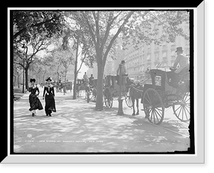 Historic Framed Print, Cab stand at Madison Square, New York,  17-7/8" x 21-7/8"