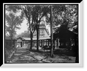 Historic Framed Print, Entrance to Congress Springs Park, Saratoga, N.Y.,  17-7/8" x 21-7/8"