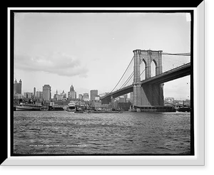 Antique Photo Print - New York City - New York abutment of Brooklyn